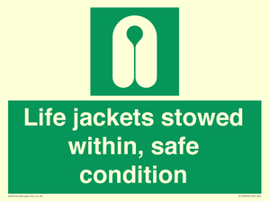 Life jackets stowed within